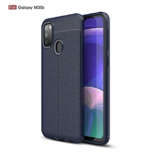 Coque Samsung Galaxy M21 Effet Cuir Litchi Double Line