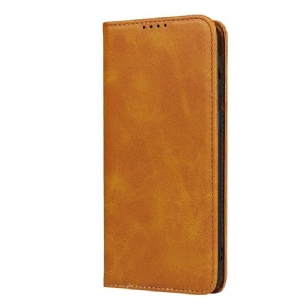 Flip Cover Samsung Galaxy M21 Cuir Fendu Élégance