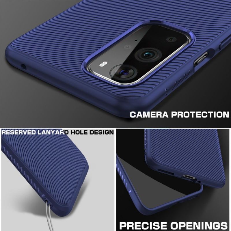 Coque OnePlus 9 Effet Strié en Silicone