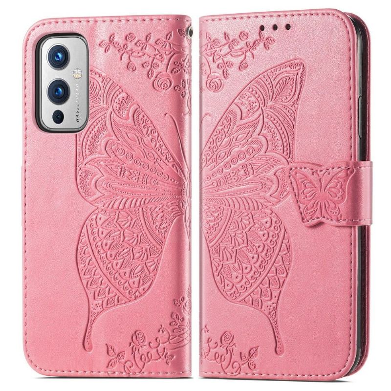 Housse OnePlus 9 Papillon Relief