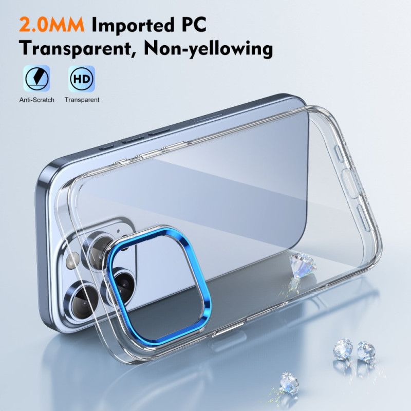 Coque iPhone 16 Pro Cadre Objectif Effet Métal