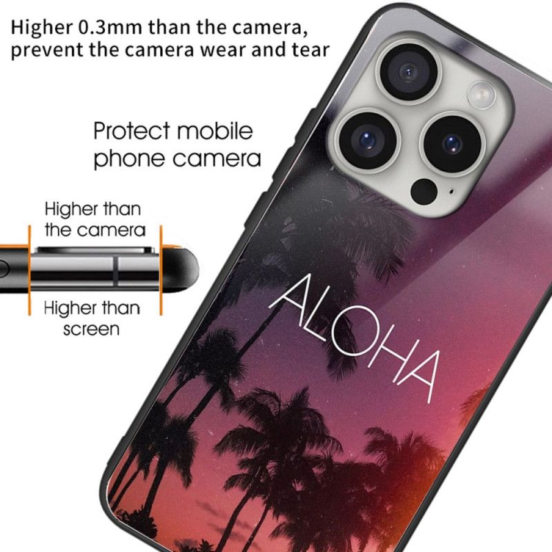 Coque iPhone 16 Pro Verre Trempé ALOHA