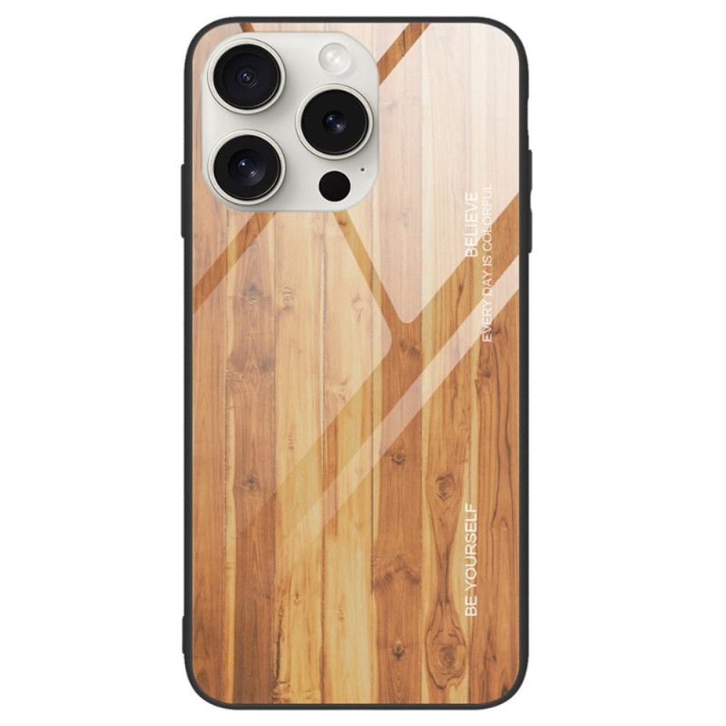 Coque iPhone 16 Pro Verre Trempé Fibre Bois