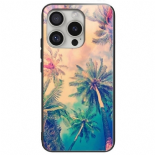 Coque iPhone 16 Pro Verre Trempé Palmiers