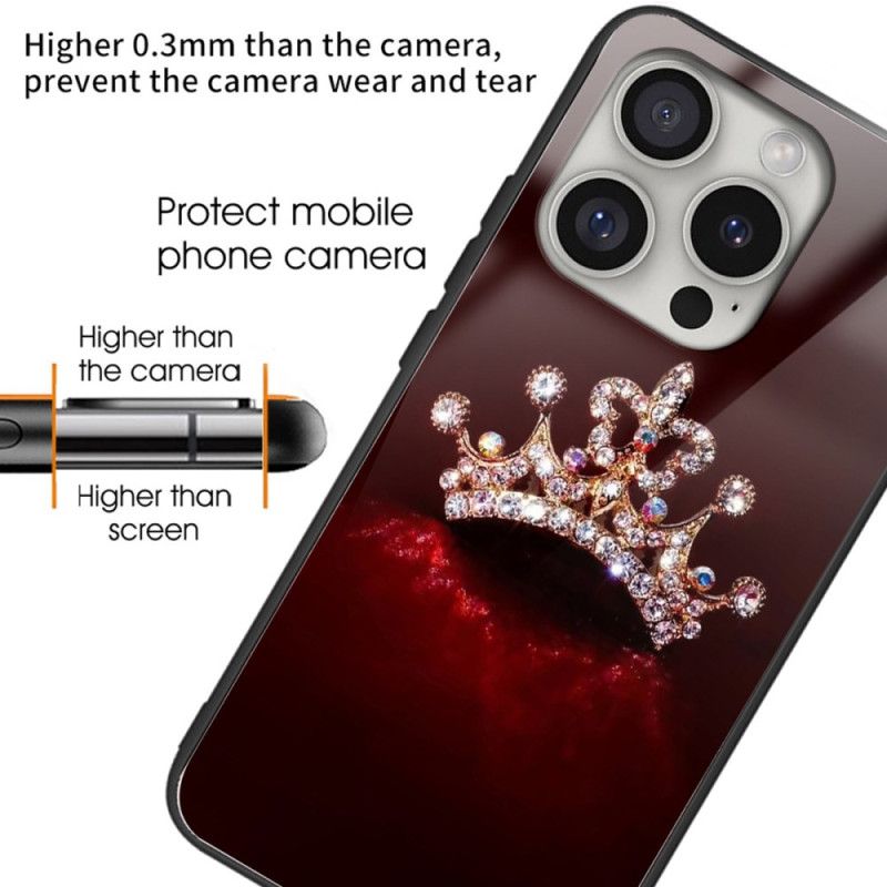 Coques iPhone 16 Pro Verre Trempé Couronne de Diamants