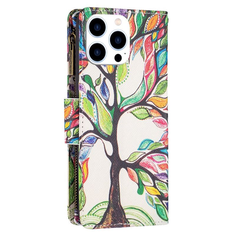 Housse iPhone 16 Pro Portefeuille Arbre de Vie