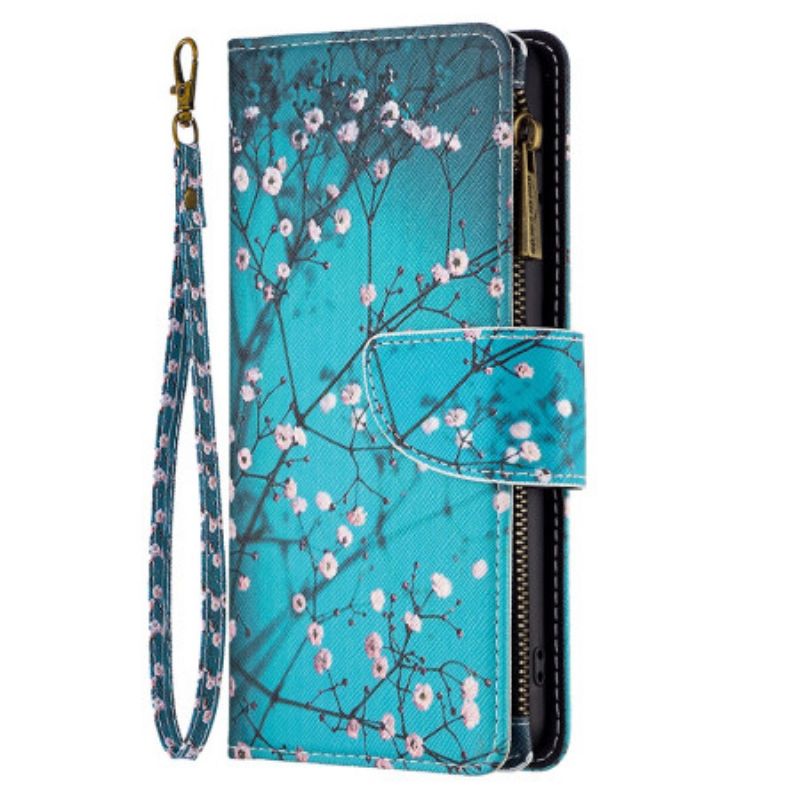 Housse iPhone 16 Pro Portefeuille Fleur de Prunier