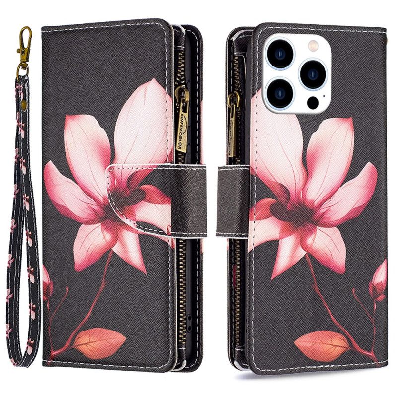 Housse iPhone 16 Pro Portefeuille Lotus