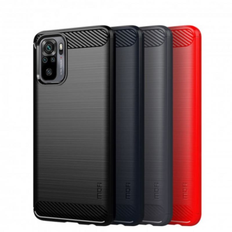 Coque Xiaomi Redmi Note 10/10S/Poco M5s Fibre Carbone Brossée Mofi