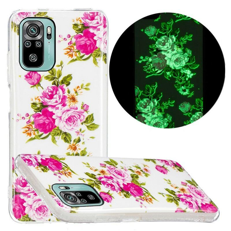 Coque Xiaomi Redmi Note 10/10S/Poco M5s Fleurs Liberty Fluorescente