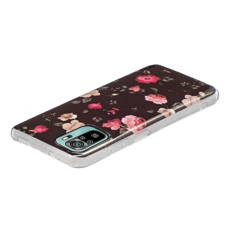 Coque Xiaomi Redmi Note 10/10S/Poco M5s Fleurs Liberty Fluorescente