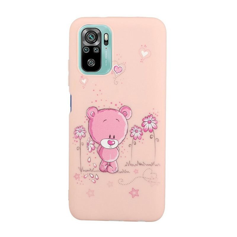 Coque Xiaomi Redmi Note 10/10S/Poco M5s Ourson avec Lanière