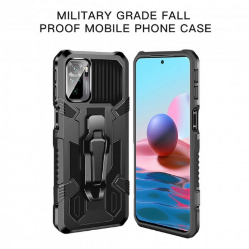 Coque Xiaomi Redmi Note 10/10S/Poco M5s Robot avec Pince Ceinture