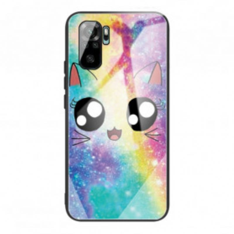 Coque Xiaomi Redmi Note 10/10S/Poco M5s Verre Trempé Chat