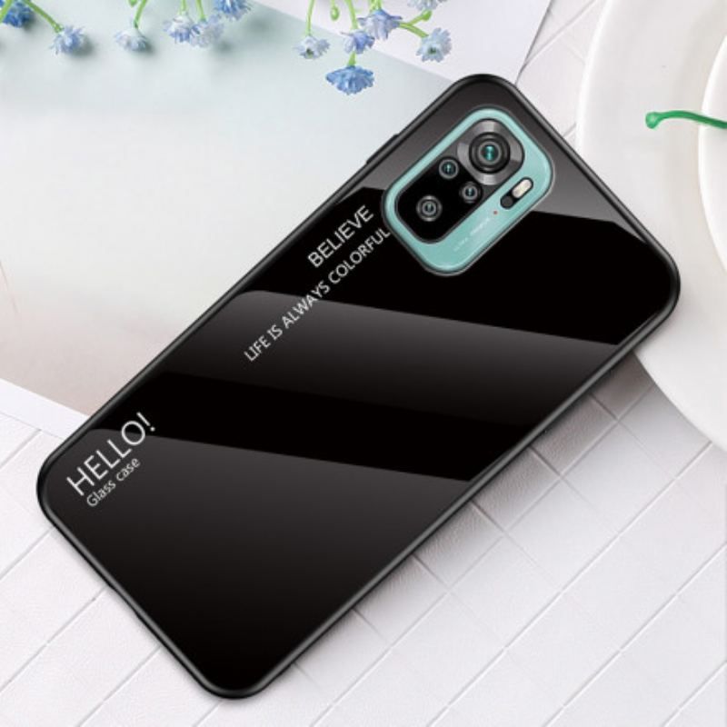 Coque Xiaomi Redmi Note 10/10S/Poco M5s Verre Trempé Hello