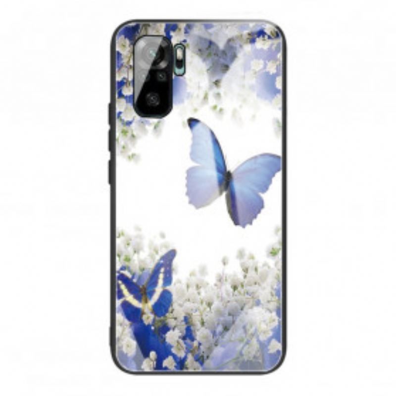 Coque Xiaomi Redmi Note 10/10S/Poco M5s Verre Trempé Papillons Design