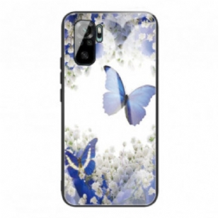 Coque Xiaomi Redmi Note 10/10S/Poco M5s Verre Trempé Papillons Design