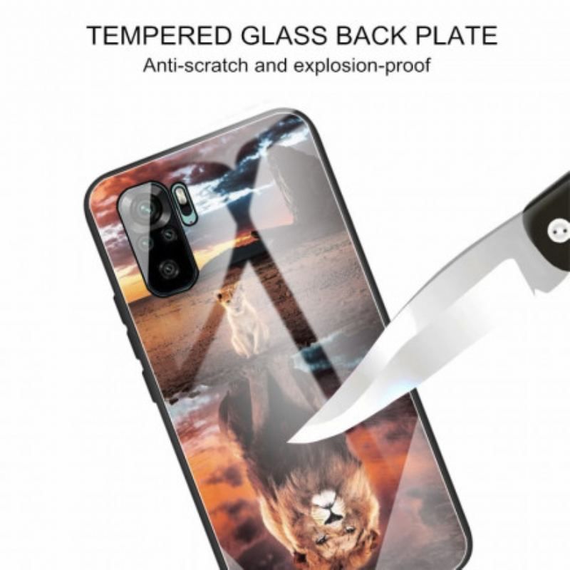 Coque Xiaomi Redmi Note 10/10S/Poco M5s Verre Trempé Rêve de Lionceau