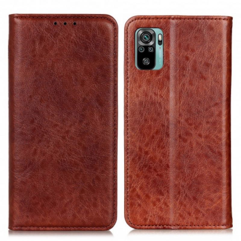 Flip Cover Xiaomi Redmi Note 10/10S/Poco M5s Effet Cuir Texturé