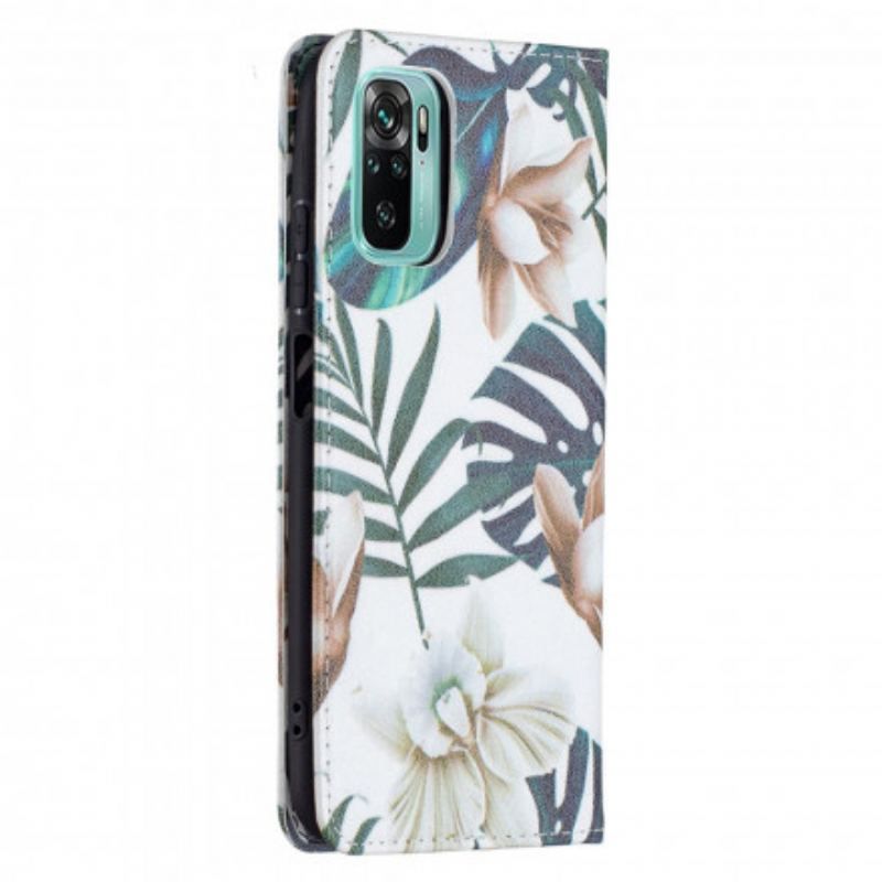 Flip Cover Xiaomi Redmi Note 10/10S/Poco M5s Feuilles