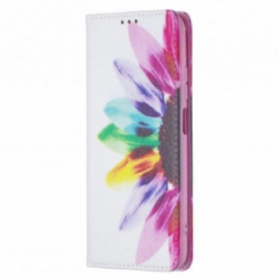 Flip Cover Xiaomi Redmi Note 10/10S/Poco M5s Fleur Aquarelle