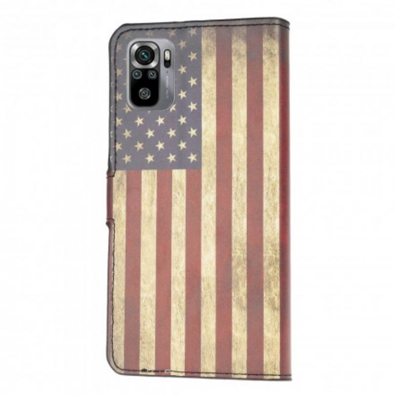 Housse Xiaomi Redmi Note 10/10S/Poco M5s Drapeau Américain