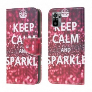 Housse Xiaomi Redmi Note 10/10S/Poco M5s Keep Calm and Sparkle