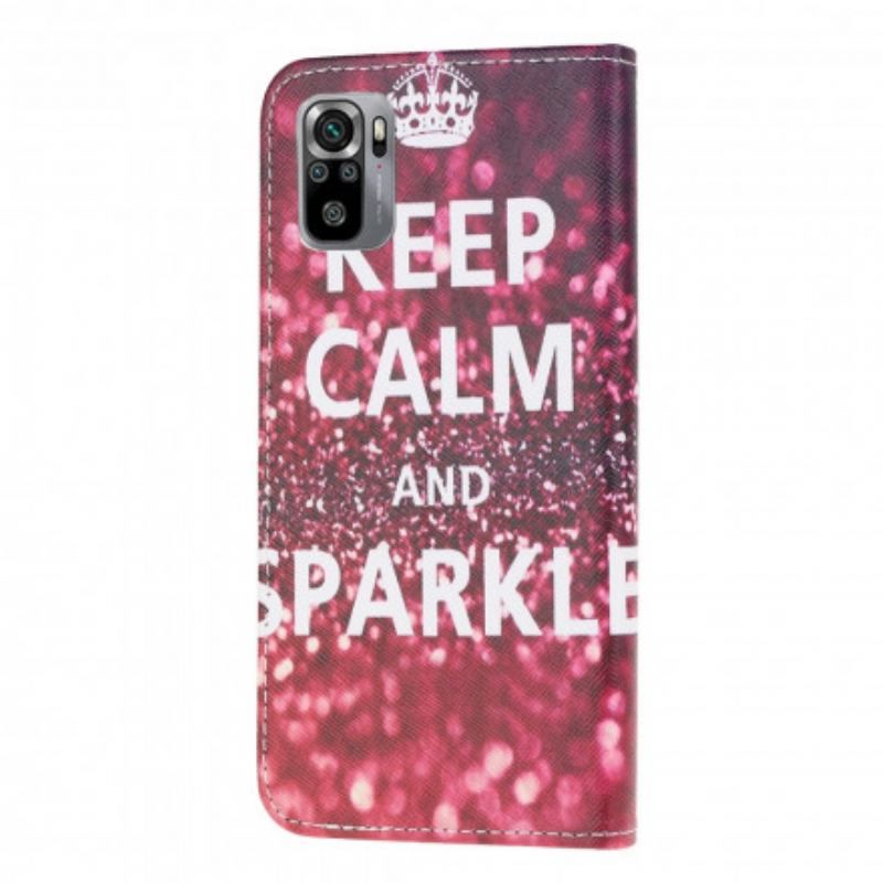 Housse Xiaomi Redmi Note 10/10S/Poco M5s Keep Calm and Sparkle