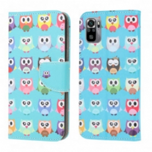 Housse Xiaomi Redmi Note 10/10S/Poco M5s Multiples Hiboux 2