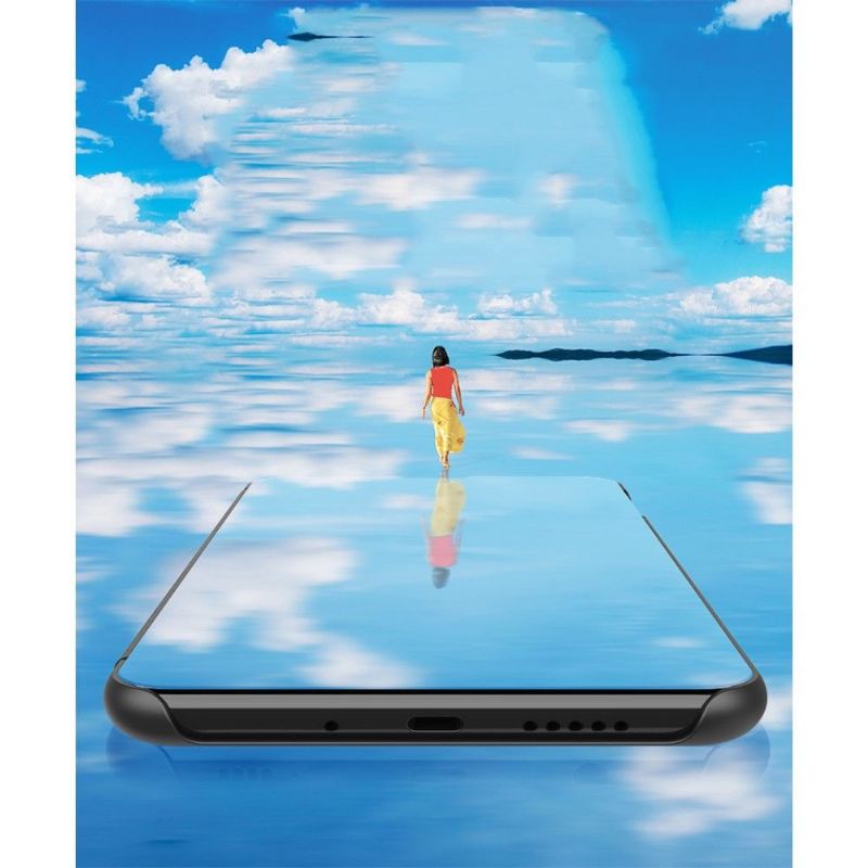 Coque Huawei P40 Lite avec rabat effet miroir