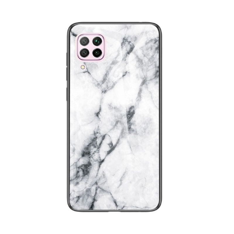 Coque Huawei P40 Lite Marbre Céline dos en verre