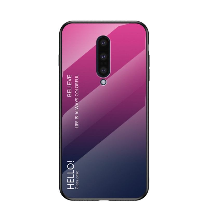 Coque OnePlus 8 dos en verre dégradé de couleurs