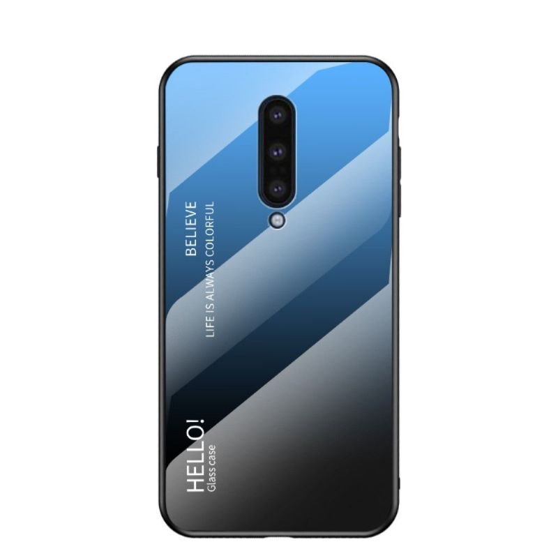 Coque OnePlus 8 dos en verre dégradé de couleurs