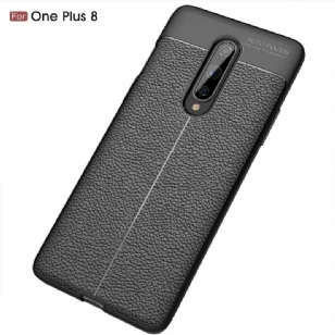 Coque OnePlus 8 Gel Finition Simili Cuir