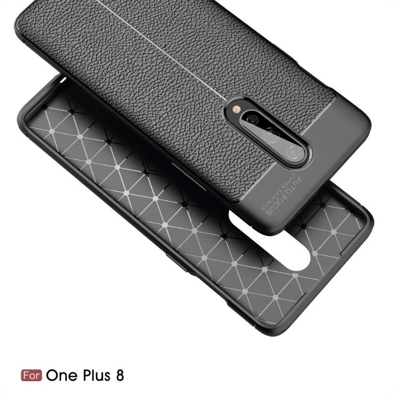 Coque OnePlus 8 Gel Finition Simili Cuir