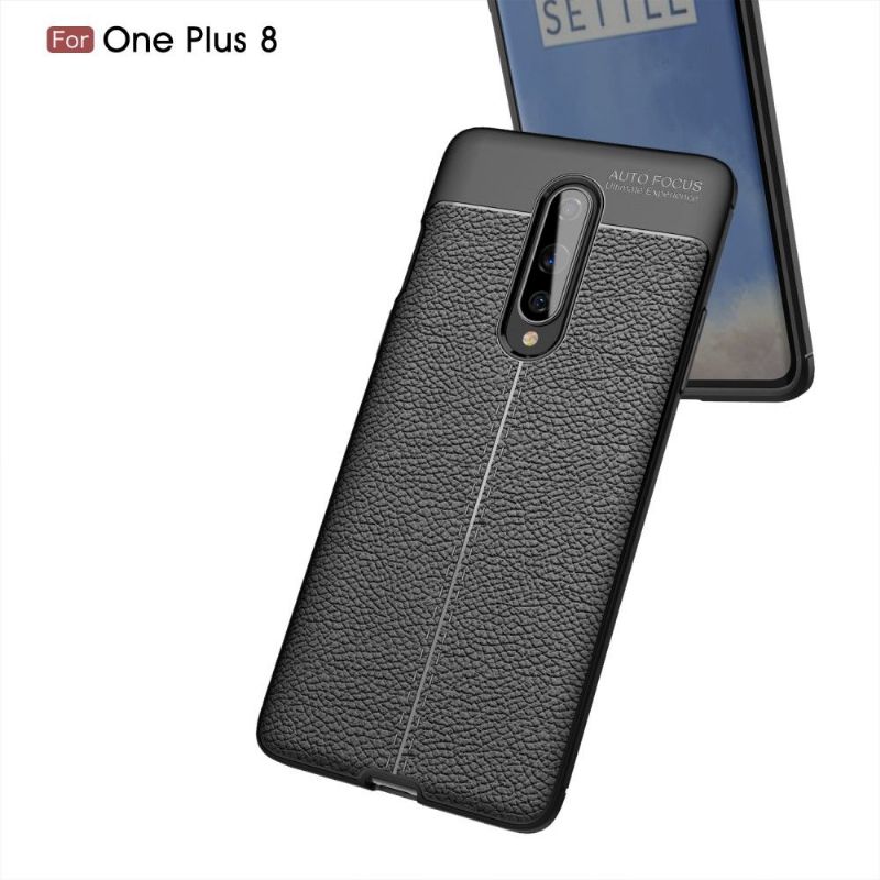 Coque OnePlus 8 Gel Finition Simili Cuir