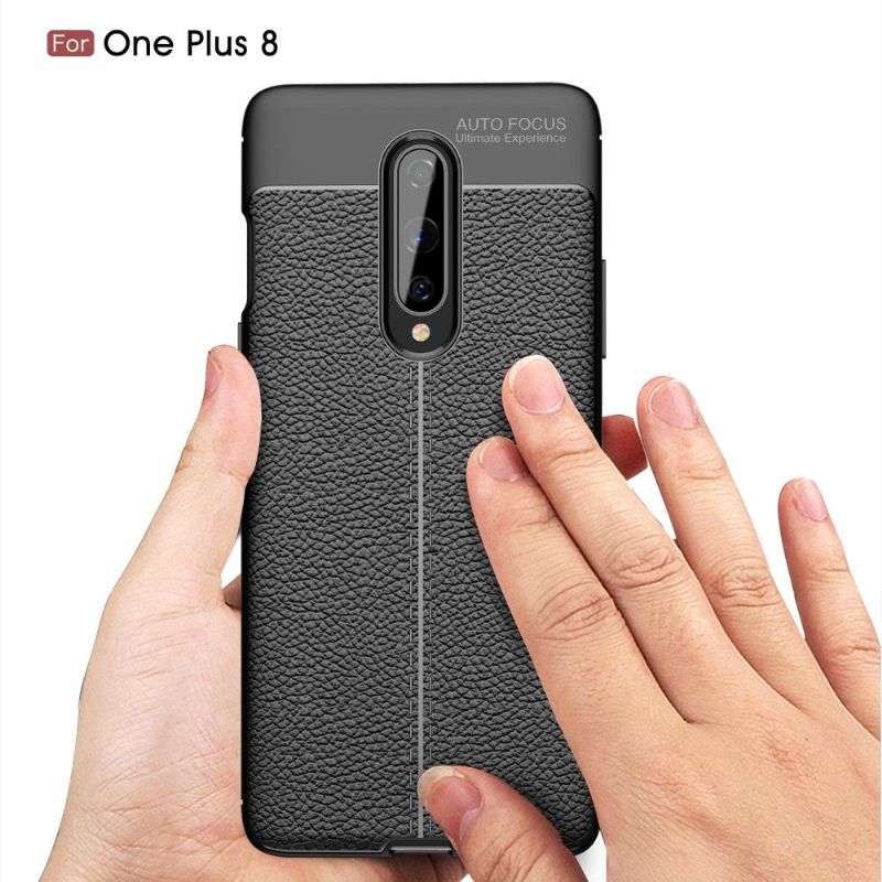 Coque OnePlus 8 Gel Finition Simili Cuir