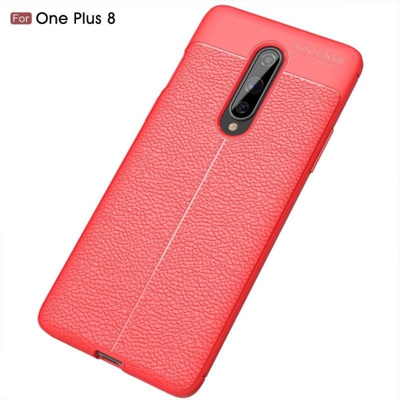 Coque OnePlus 8 Gel Finition Simili Cuir