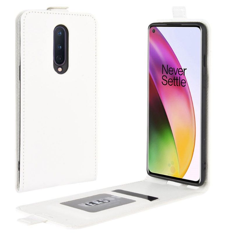 Housse OnePlus 8 simili cuir avec rabat verticale