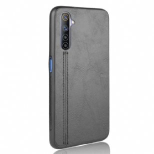 Coque Realme 6 Effet Cuir Coutures