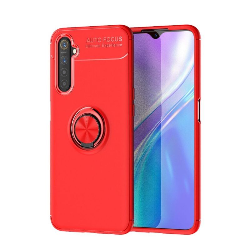 Coque Realme 6 silicone avec anneau rotatif