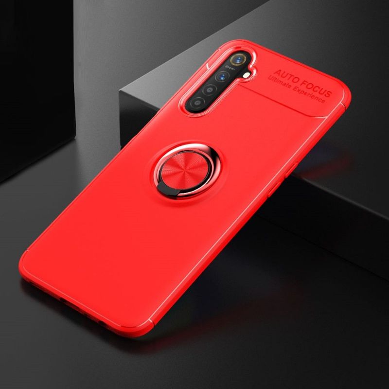 Coque Realme 6 silicone avec anneau rotatif