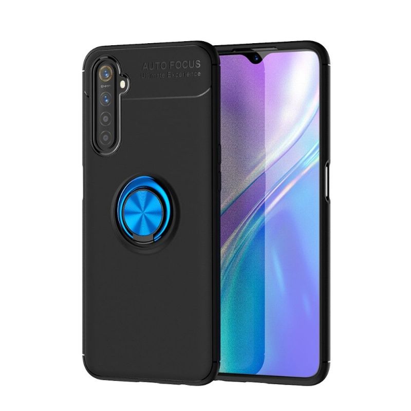 Coque Realme 6 silicone avec anneau rotatif