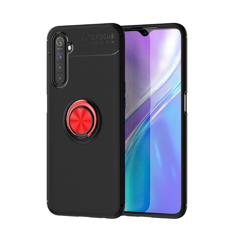 Coque Realme 6 silicone avec anneau rotatif