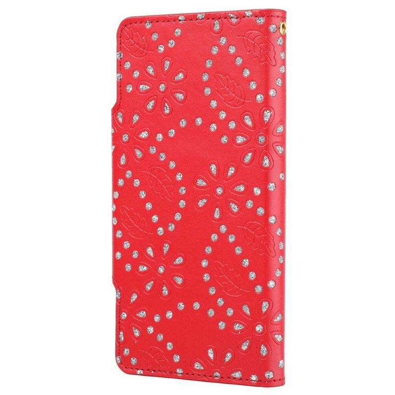 Coque et housse iPhone 13 Pro fleurs diamants