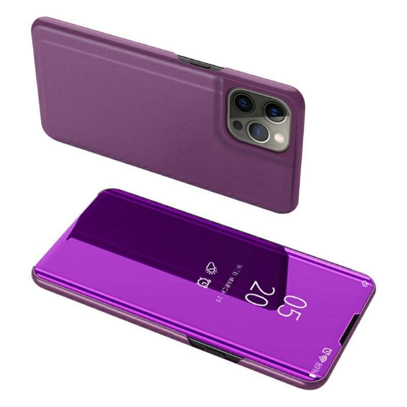 Coque iPhone 13 Pro avec rabat effet miroir