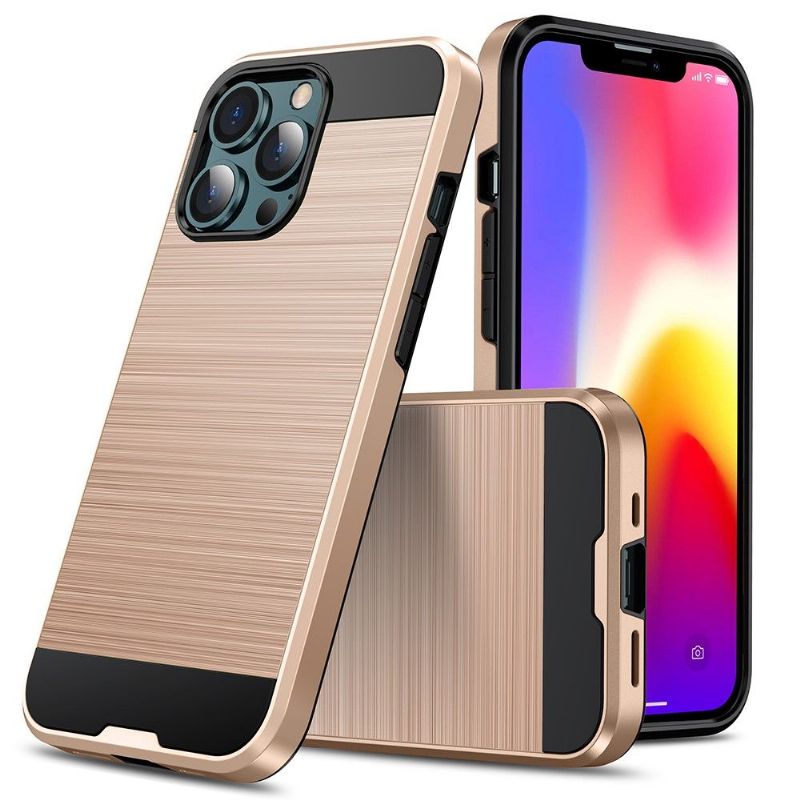 Coque iPhone 13 Pro Effet Métal Brossé