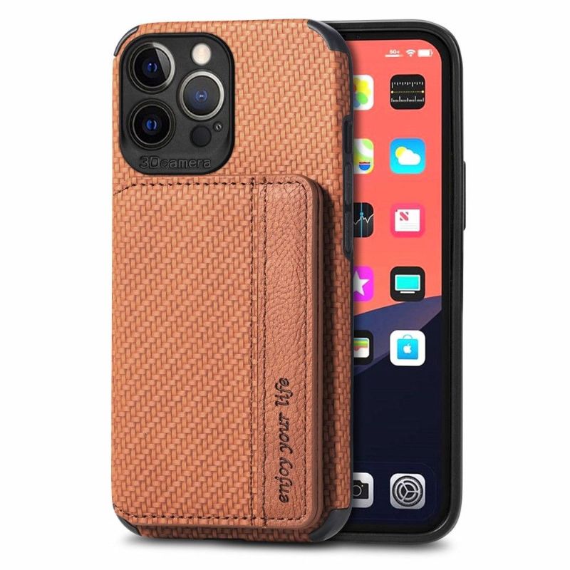 Coque iPhone 13 Pro Fibre Carbone Porte Cartes