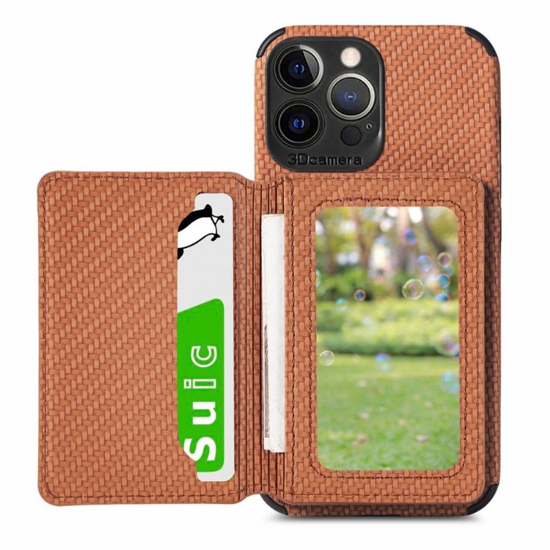 Coque iPhone 13 Pro Fibre Carbone Porte Cartes