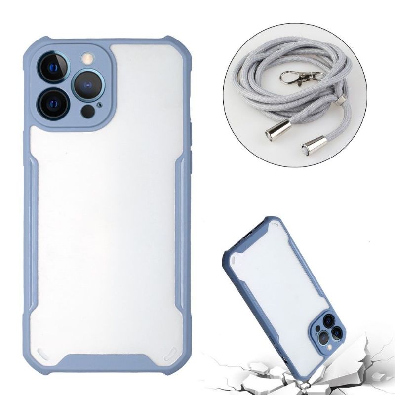 Coque iPhone 13 Pro SANA transparent à cordon